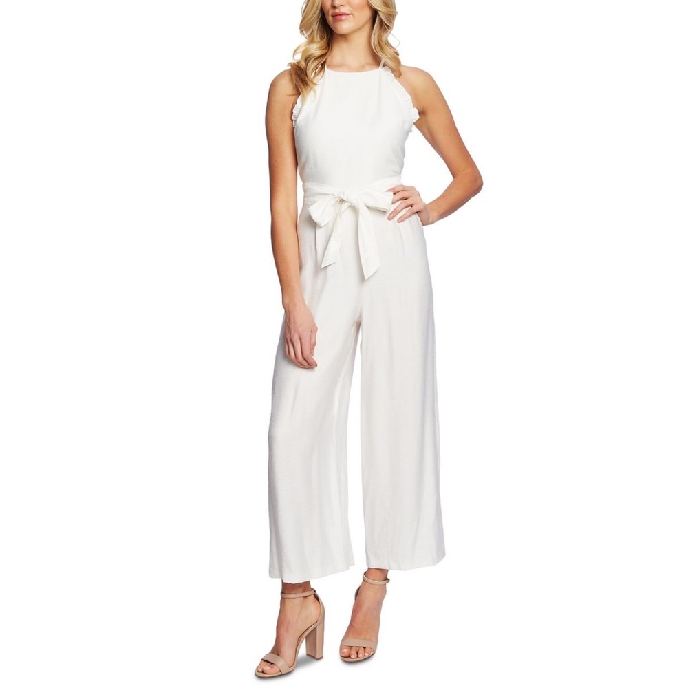 CeCe sleeveless ruffled jumpsuit